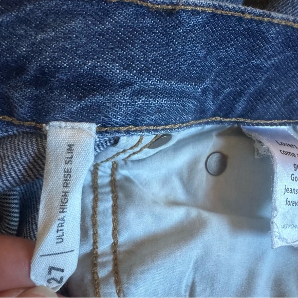 PacSun High Rise Dark Blue Jeans Ankle Slit‎ - Picture 9 of 9